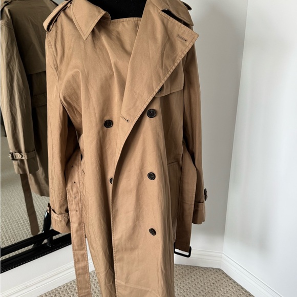 Aritzia New Finch Trench Coat gold camel nwt size L - Picture 3 of 5